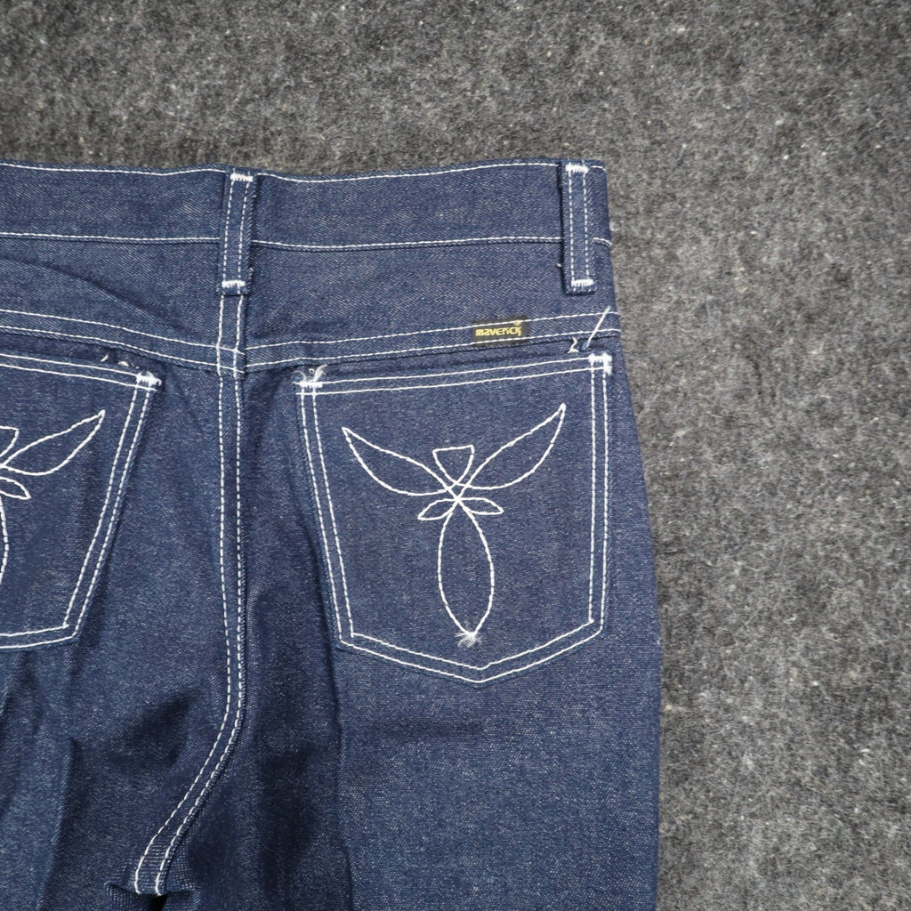 Maverick Straight Leg Jeans Boys 14 Regular Vintage 70s Blue Cotton USA Z135DAR - take2supply