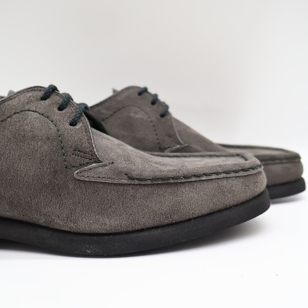 Crestline Oxford Shoes Mens 7 D Vintage Gray Suede Moc Toe Deadstock USA - take2supply