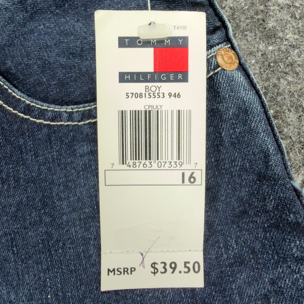 Tommy Hilfiger Y2K Freedom Fit Jeans Boys 16 Blue Cotton Deadstock NWT - take2supply