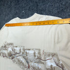 North River Henley Shirt Mens L Oyster Cotton Graphic Hunting Rifle NWT - take2supply