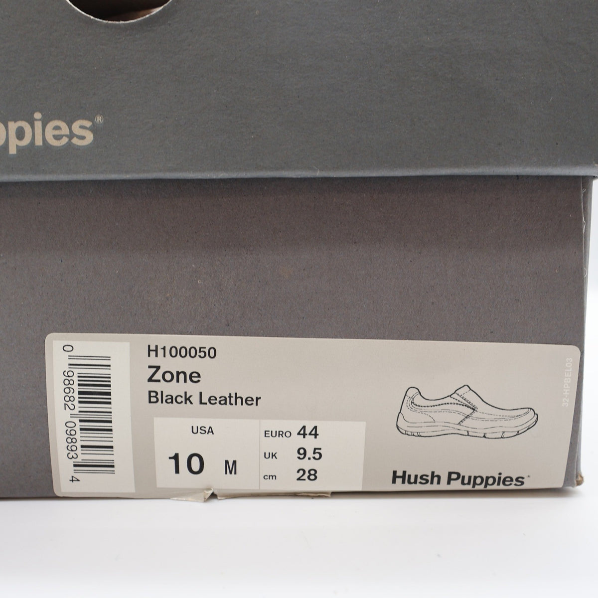 Hush Puppies Zone Slip On Loafers Mens 10 M Black Leather Comfort Shoes H100050 - take2supply