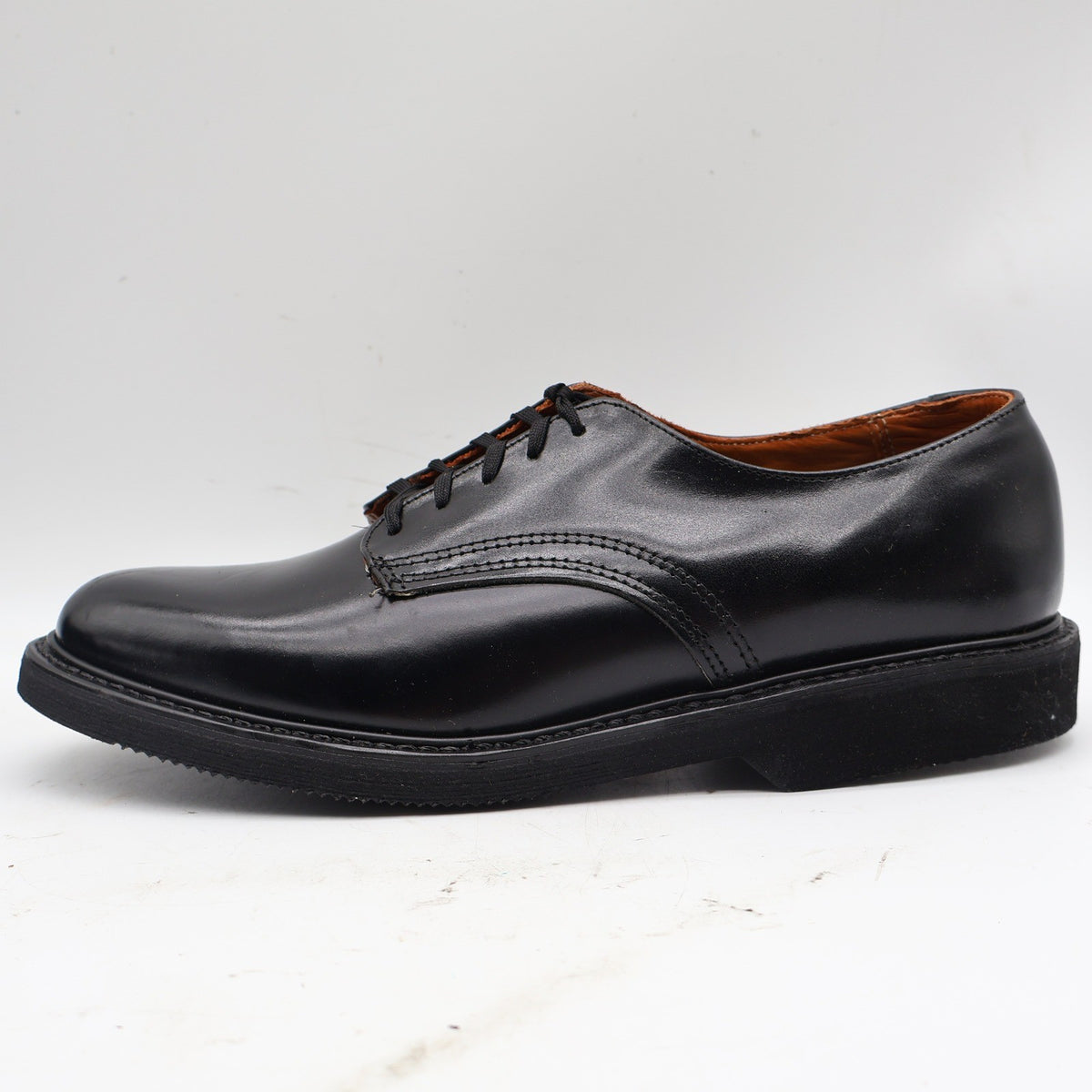 Carolina Oxford Shoes Mens 10 C Vintage Black Leather Plain Toe Made in USA New - take2supply