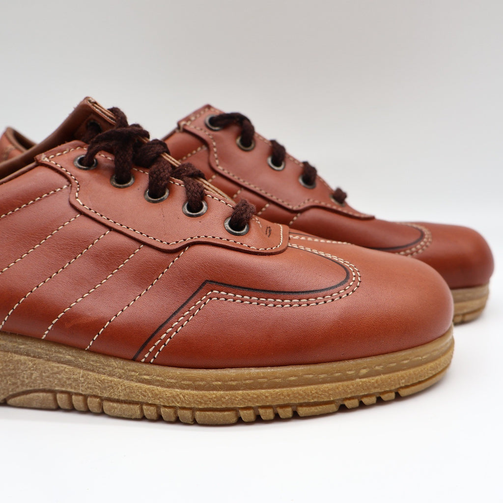 Walker Adirondack Oxford Shoes Mens 7.5 D Vintage Brown Leather Made in USA NOS - take2supply