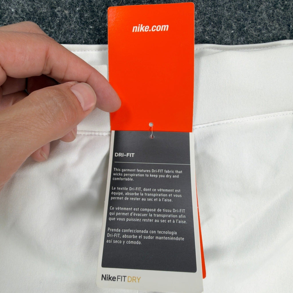 Nike Y2K Dri-FIT Athletic Shorts Womens Small White Gold 238735-100 NWT - take2supply