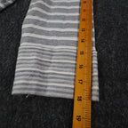 Erin London Womens M Gray White Striped Lace Up Hooded Tunic Top NWT - take2supply
