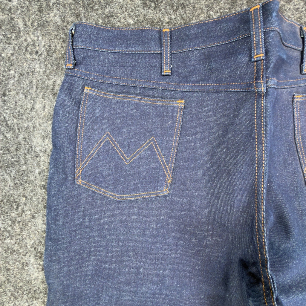 Maverick Vintage 70s Bootcut Jeans Mens 40M Dark Wash Indigo Cotton NWT NOS USA - take2supply