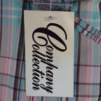 Company Collection Blazer Womens 12 Pastel Plaid Cotton Blend Unlined Jacket NWT - take2supply