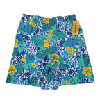 D.K. GOLD Floral Paisley Shorts Womens Medium Vintage 90s Blue Green Made in USA - take2supply