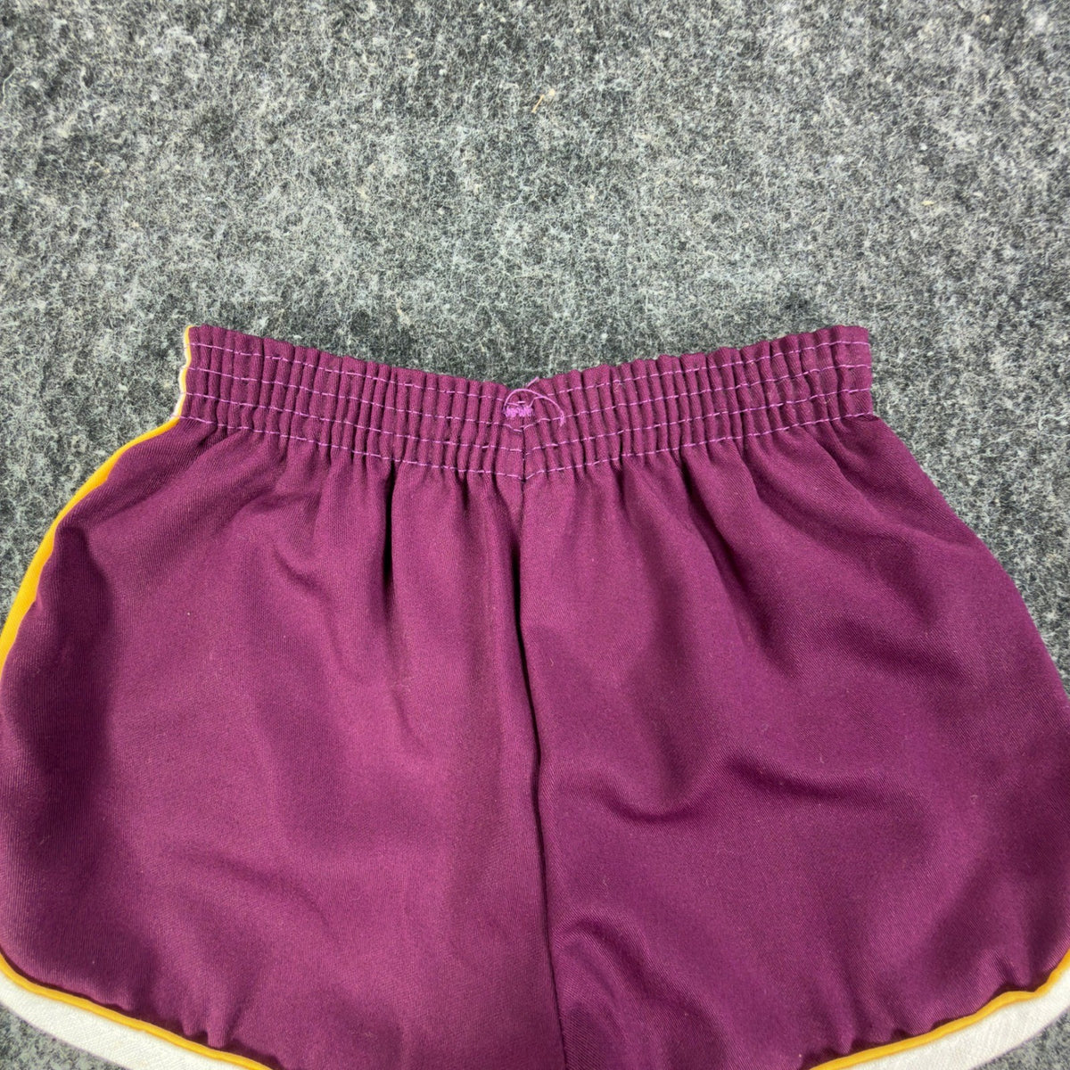 Vintage 80s Dolphin Shorts Baby 9 Months Purple Yellow White Retro Gym New - take2supply