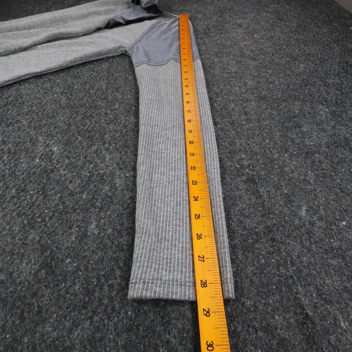 Hem & Thread Top Womens Small Gray Ribbed Knit Velvet Raglan Sleeve Shirt NEW - take2supply