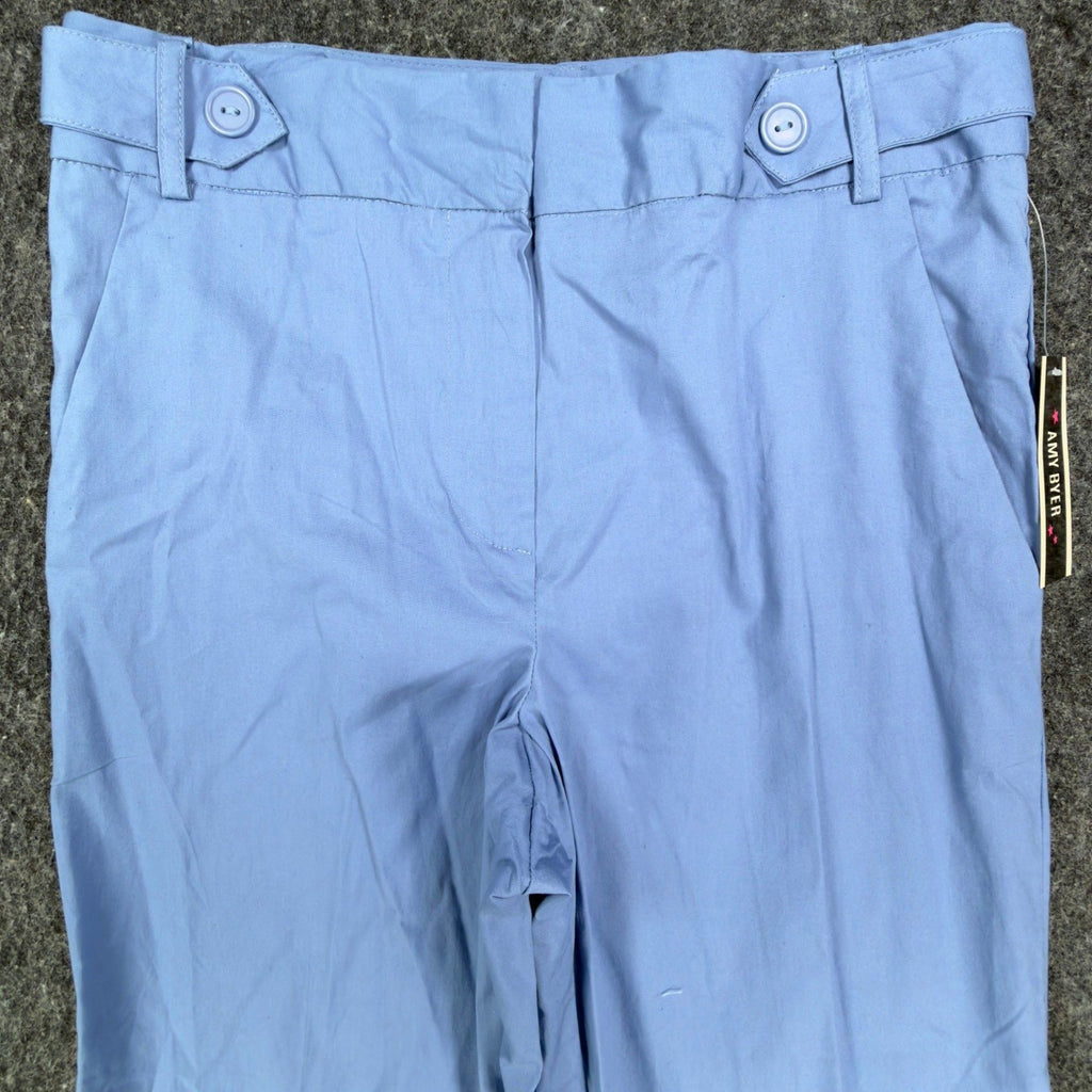 Amy Byer Y2K Capri Pants Girls 16 Blue Cotton Blend NWT Deadstock - take2supply