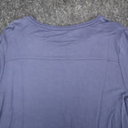 Erin London Top Womens XL Blue Rhinestone Balloon Sleeve French Terry New 15223 - take2supply
