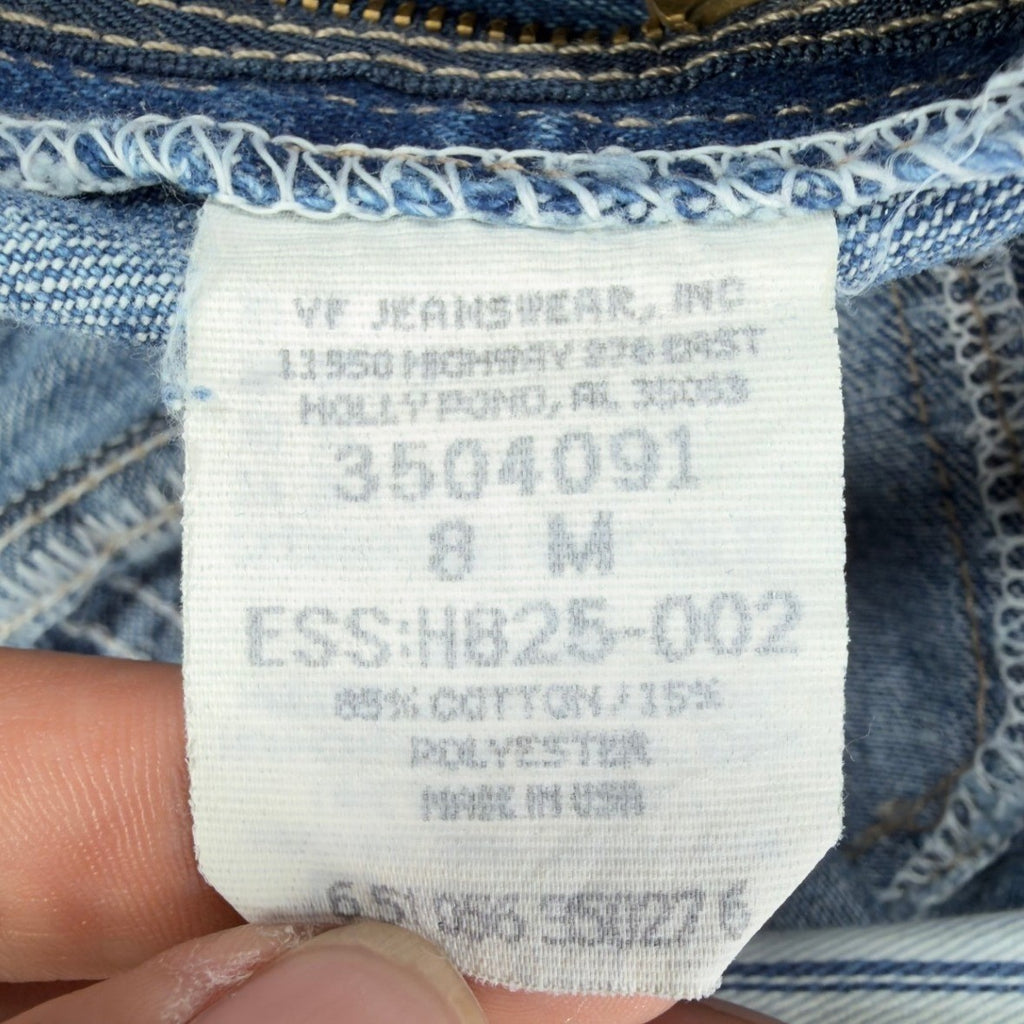 Lee Vintage 90s Side Elastic Utility Jeans Womens 8 M Blue Denim Made in USA NWT - take2supply