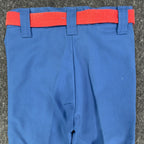 Vintage 70s Kids Trousers Boys 5 Slim Royal Blue Poly Cotton NWT C546 - take2supply