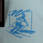 Buffalo Shirts Henley M Mens Aqua Blue Long Sleeve Skier Graphic Waffle Knit NWT - take2supply