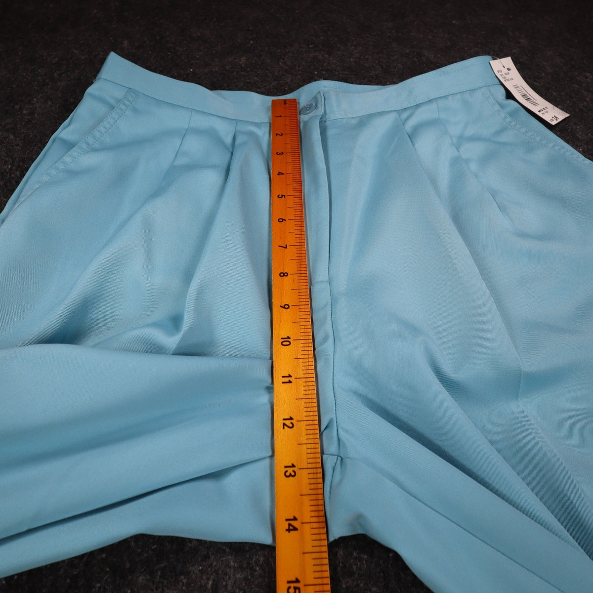 Company Collection Pants Womens 14 Vintage Blue Polyester Pleated Straight Leg - take2supply