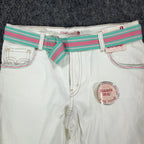 Levi's Y2K Bermuda Shorts Girls 14 White Ramie Cotton NWT C681 - take2supply