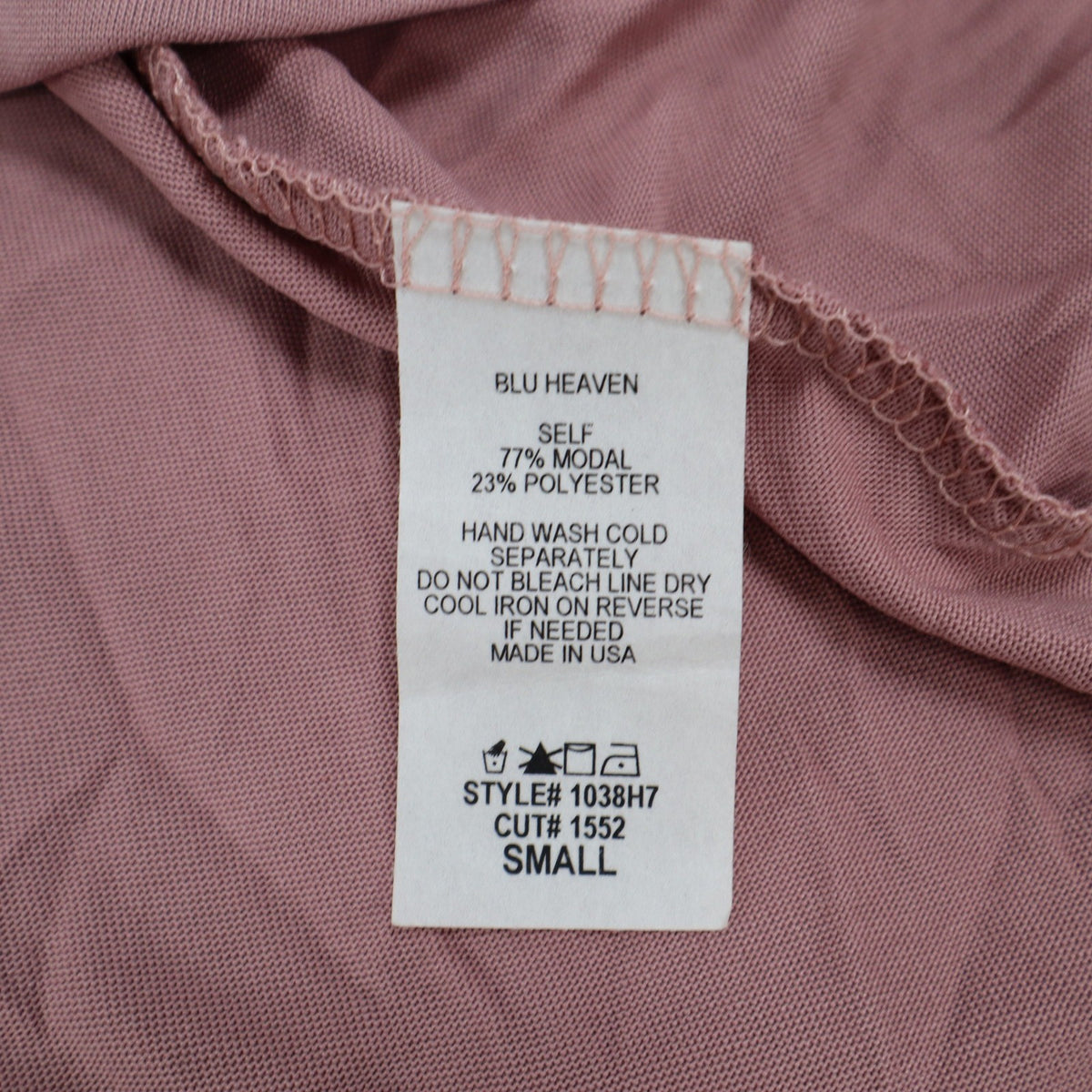 Blu Heaven Tunic Top Womens Small Mauve Pink Modal Blend High Low Babydoll Flowy - take2supply