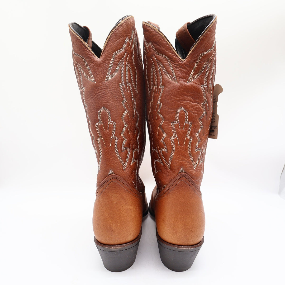American West Cowboy Boots Mens 11 Walnut Deertan Leather New With Tags 68372 - take2supply