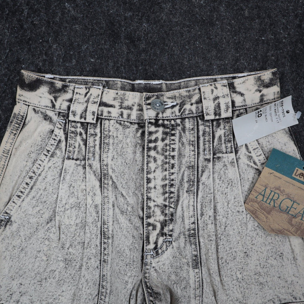 Lee Trekker Shorts Boys 10 Vintage 80s Acid Wash Black Cotton Air Gear NWT 24w - take2supply