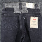 Levis Tapered Leg Jeans Womens 9 VTG 90s Black Reverse Silhouette Striped Denim - take2supply