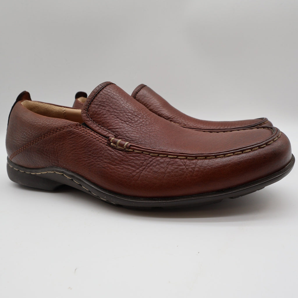 Hush Puppies GT Slip On Loafers Mens 9.5 Red Brown Leather Bounce H12466 NEW - take2supply