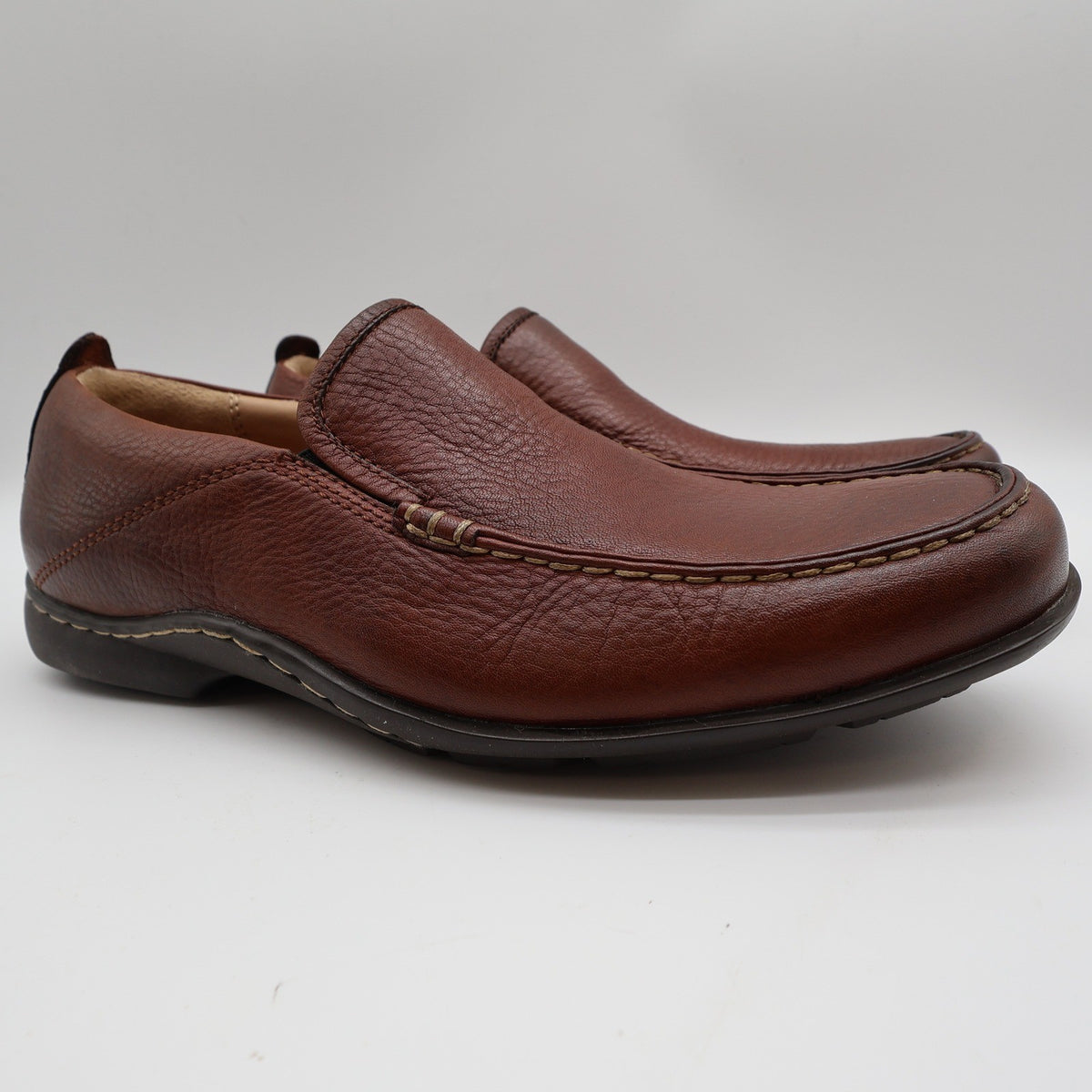 Hush Puppies GT Slip On Loafers Mens 9.5 Red Brown Leather Bounce H12466 NEW - take2supply