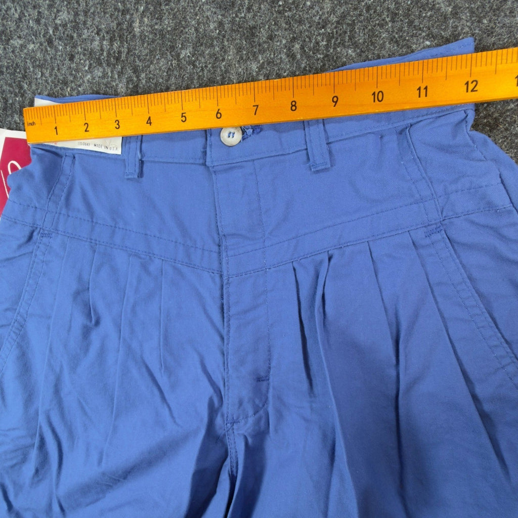 Lee Vintage 80s High Waist Pleated Yoked Shorts Juniors 5 Blue NWT - take2supply
