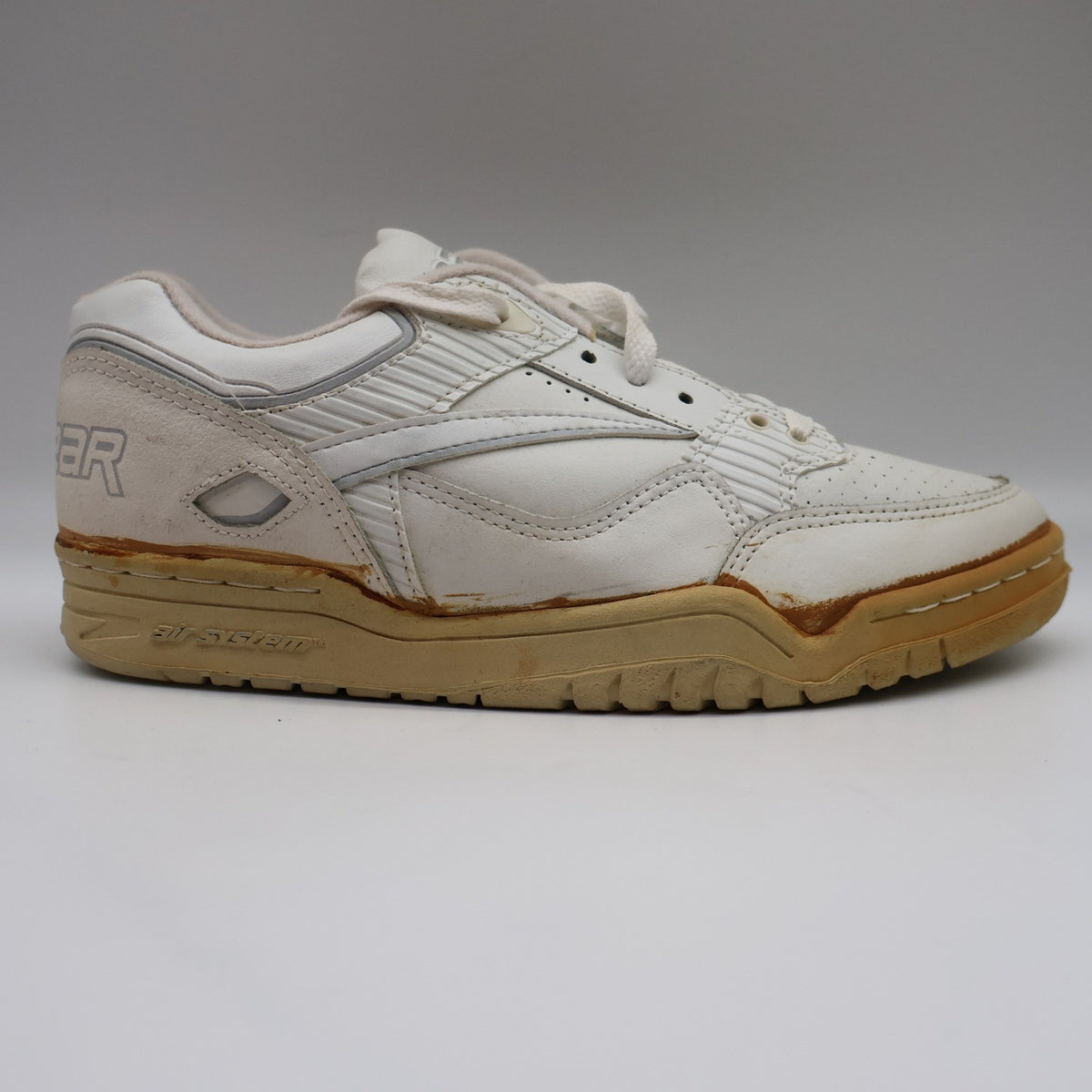 L.A. Gear Basketball Sneakers Women 7.5 Vintage 1990 White Leather Air System - take2supply