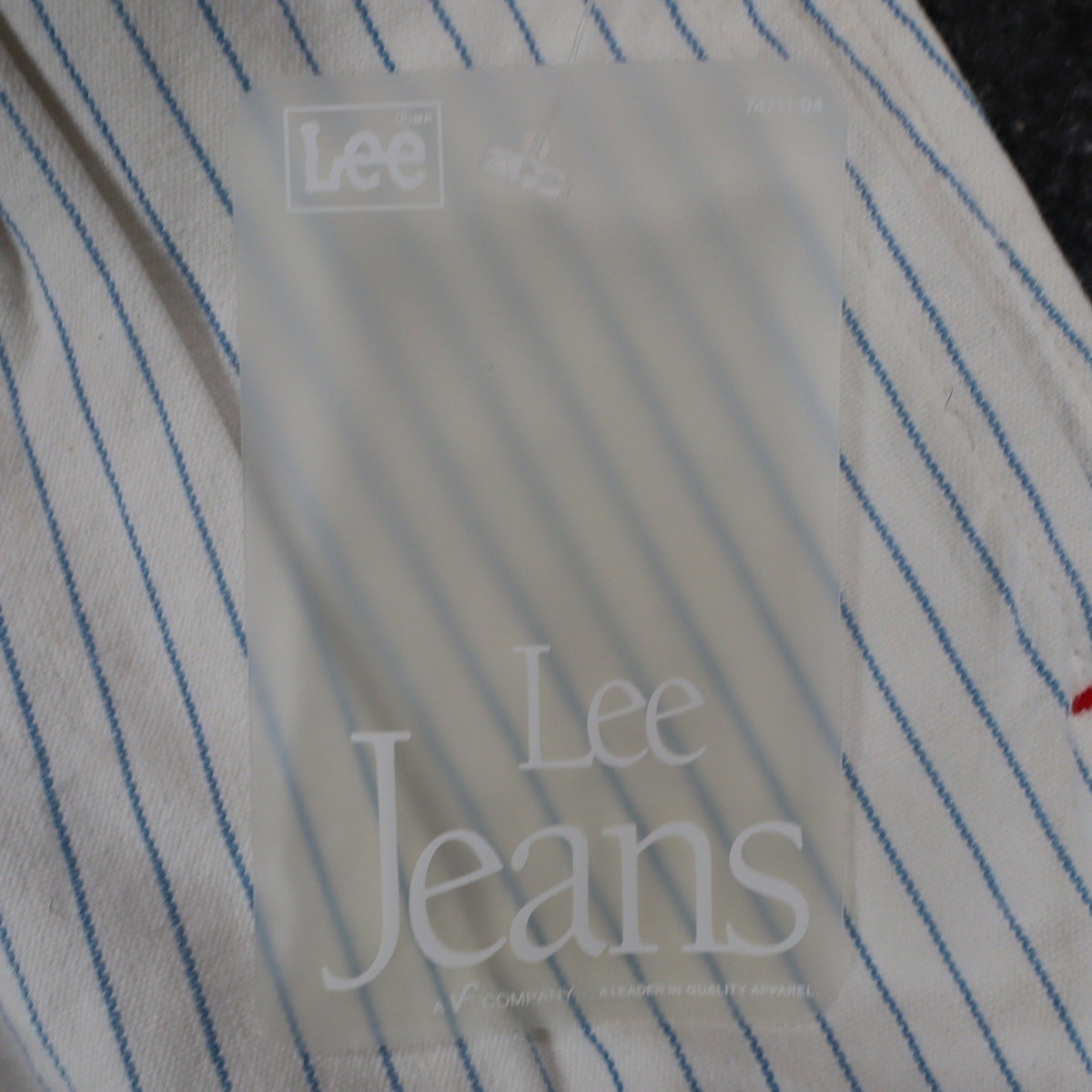 Lee Vintage 90s Striped Shorts Girls 14 White Blue Cotton High Waist Deadstock - take2supply