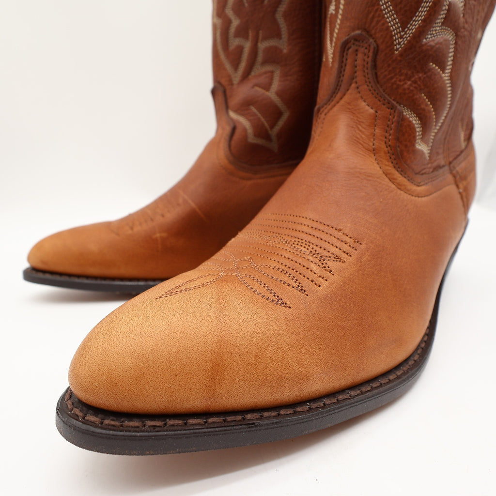 American West Cowboy Boots Mens 11 Walnut Deertan Leather New With Tags 68372 - take2supply