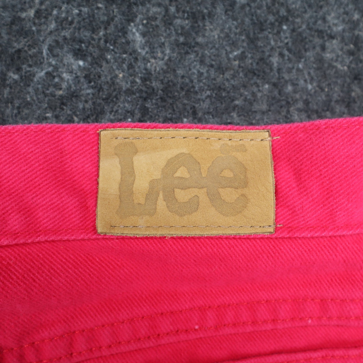 Lee Relaxed Fit Shorts Womens 14 M Vintage 90s Poppy Red Cotton Made in USA NWT - take2supply