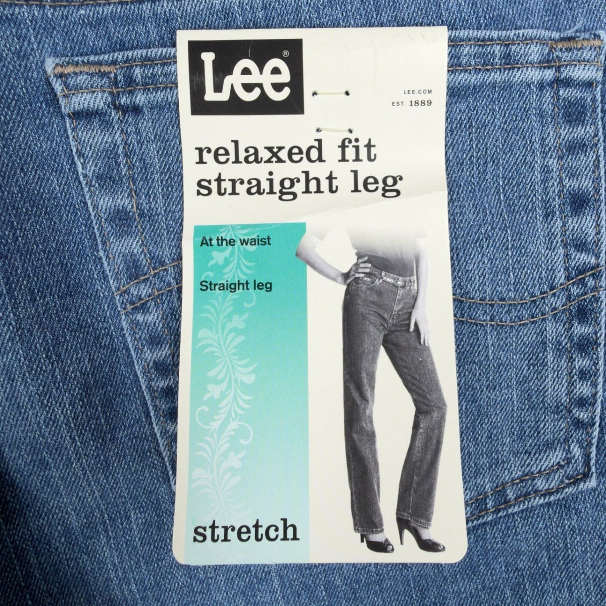 Lee Relaxed Fit Straight Leg Jeans Womens 14 Long Light Stone Denim NWT - take2supply