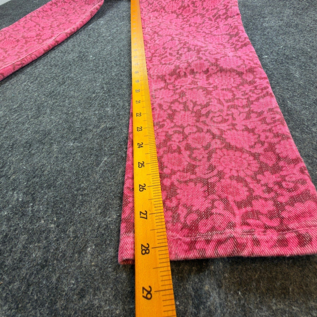 Lee Vintage 80s Floral Casuals Pants Girls 14 Slim Pink USA Made NOS NWT - take2supply