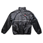 Sports Illustrated Windbreaker Mens XL Black Excellent Vintage Reflective Stripe - take2supply