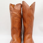 Walker Vintage Western Boots Mens 11 Brown Leather Deadstock NIB USA Made - take2supply