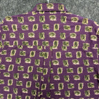 Wrangler Rugged Wear Leaf Print Shirt Mens M Purple Cotton NWT R960LLV - take2supply