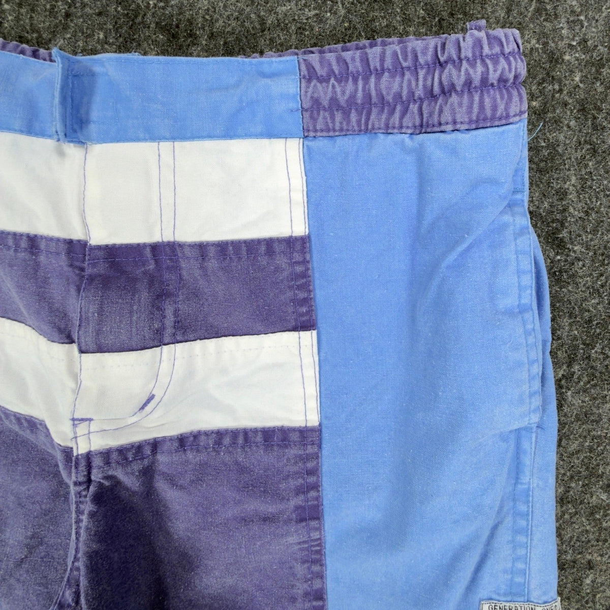 Generation One Vintage 90s Swim Trunks Boys L 14-16 Blue Cotton NWT - take2supply