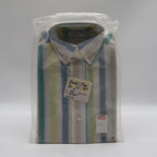Jack Tar Shirt Toddler Boys 3T Pastel Stripe Short Sleeve Button Down USA NWT - take2supply