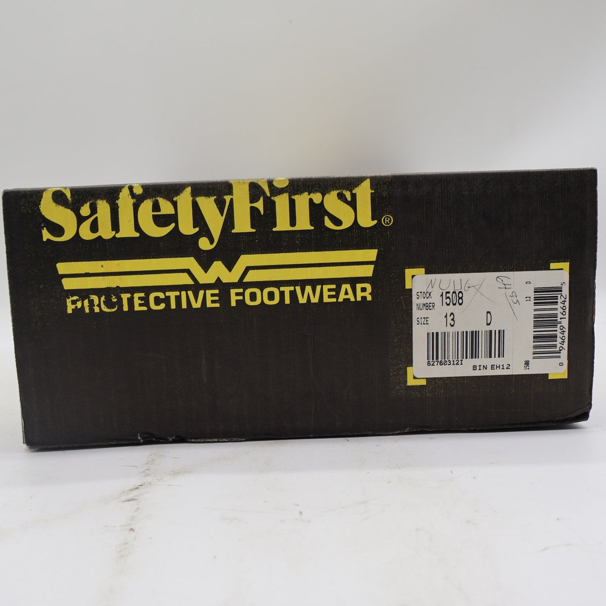Walker SafetyFirst Steel Toe Work Boots Mens 13 D Vintage 90s USA Black Leather - take2supply