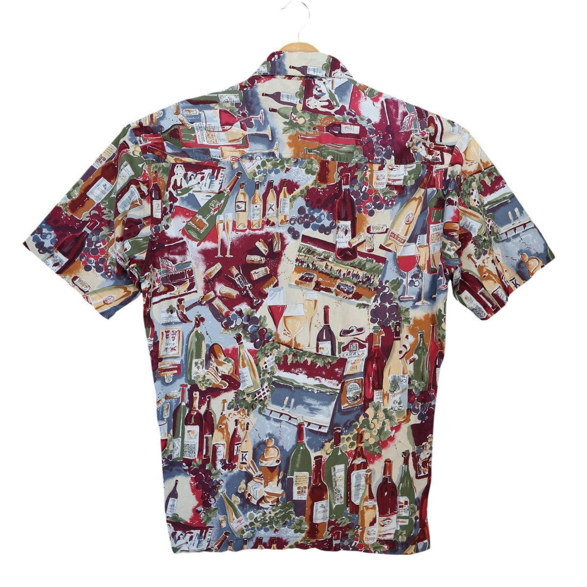 Kahala Button Up Shirt Mens Small Multicolor Excellent Wine Vineyard Print - take2supply