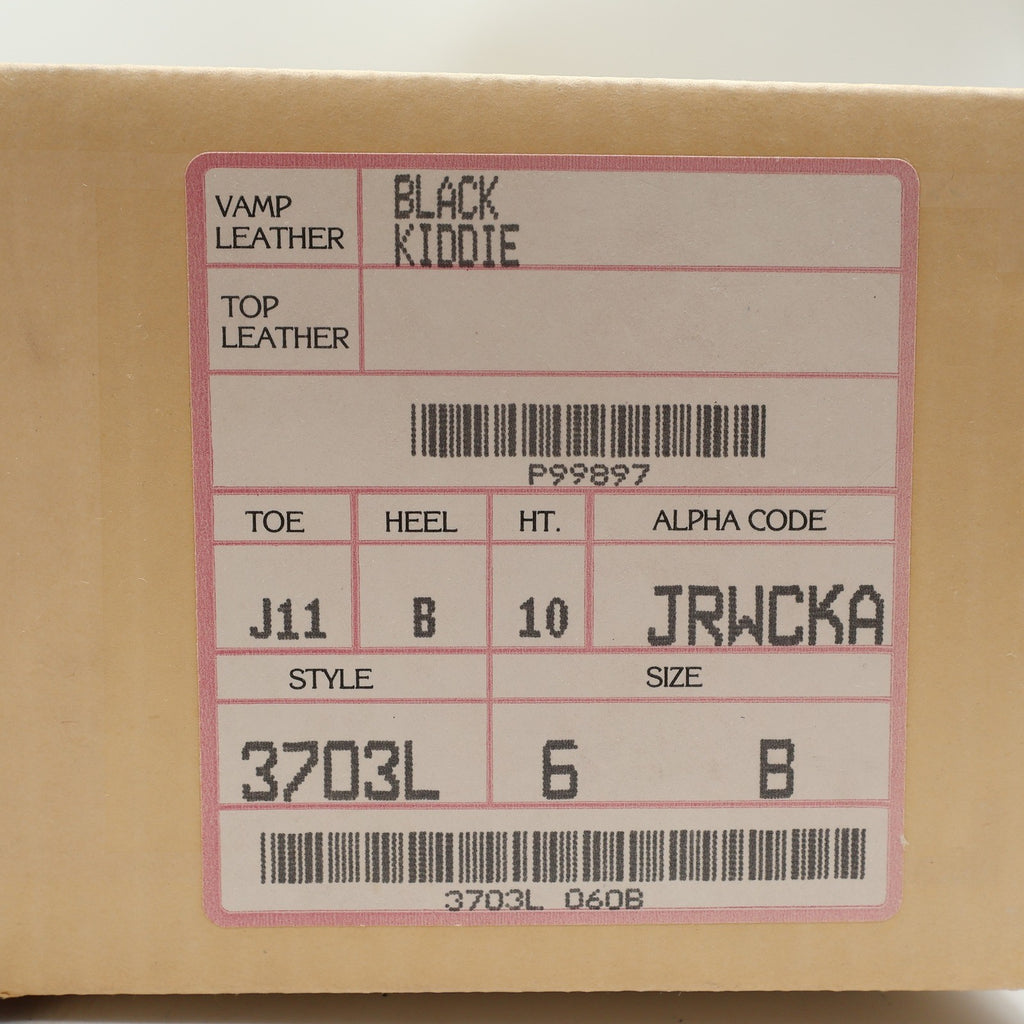 Justin Vintage Cowboy Boots Womens 6 Black Leather Deadstock NIB 3703L - take2supply