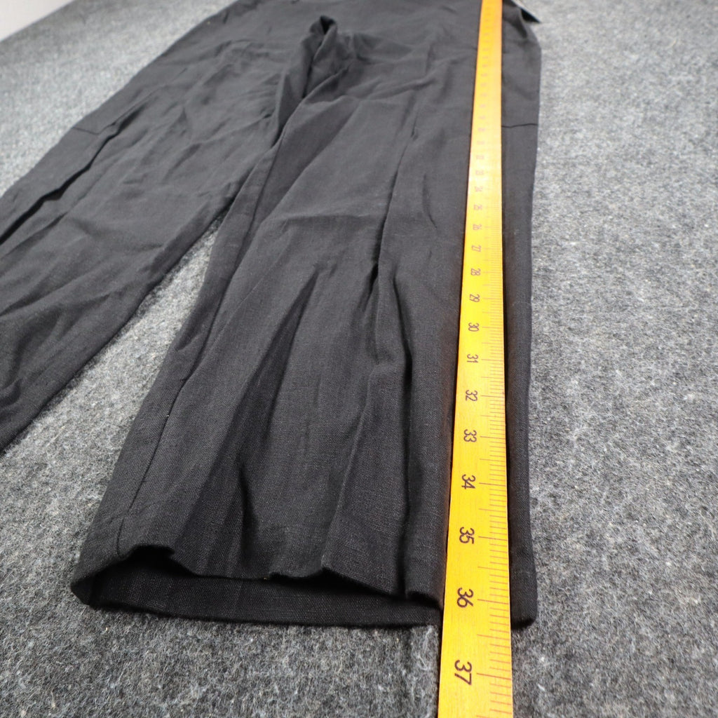 AGB Byer California Cargo Pants Womens 10 Y2K Black Linen Blend Utility Trousers - take2supply
