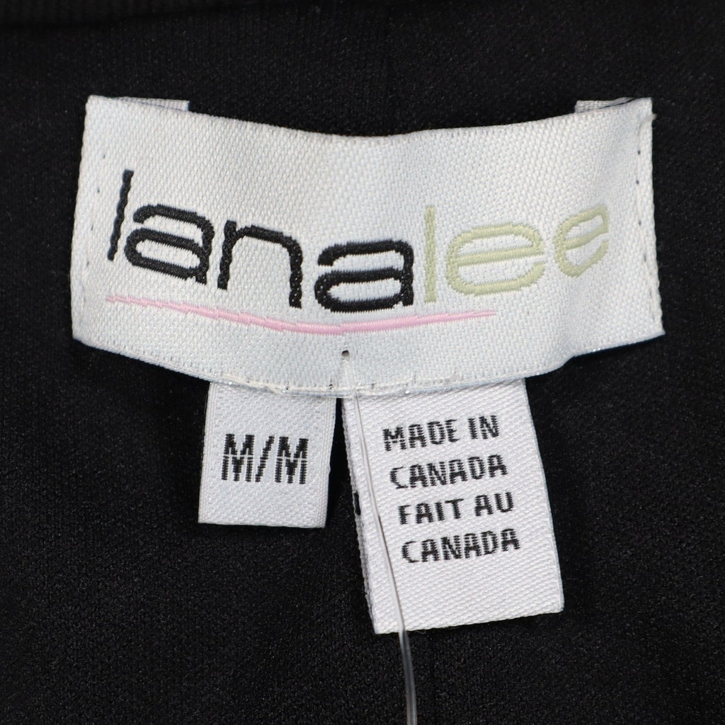 Lanalee Quilted Sequin Jacket Womens Size M Burgundy Black Zip Up Made In Canada - take2supply