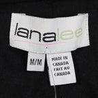 Lanalee Quilted Sequin Jacket Womens Size M Burgundy Black Zip Up Made In Canada - take2supply