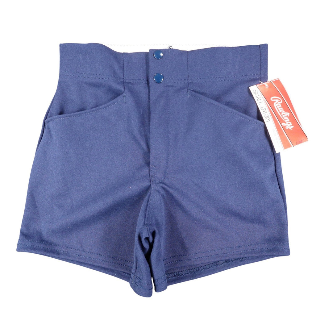 Rawlings Shorts Mens Small 28-30 Vintage 80s Navy Blue Polyester Baseball Coach - take2supply