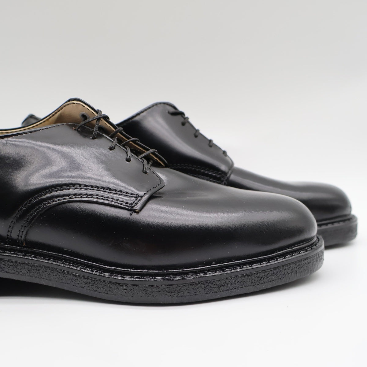 Cedar Crest Oxford Shoes Mens 7 D Vintage Black Leather Cushion Arch Deadstock - take2supply