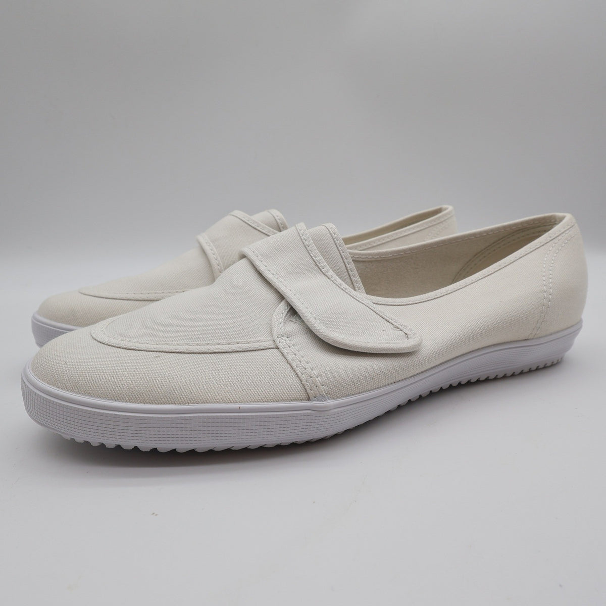 Grasshoppers Skipjack II Women 10 White Canvas Hook Loop Slip On Sneaker EF20000 - take2supply