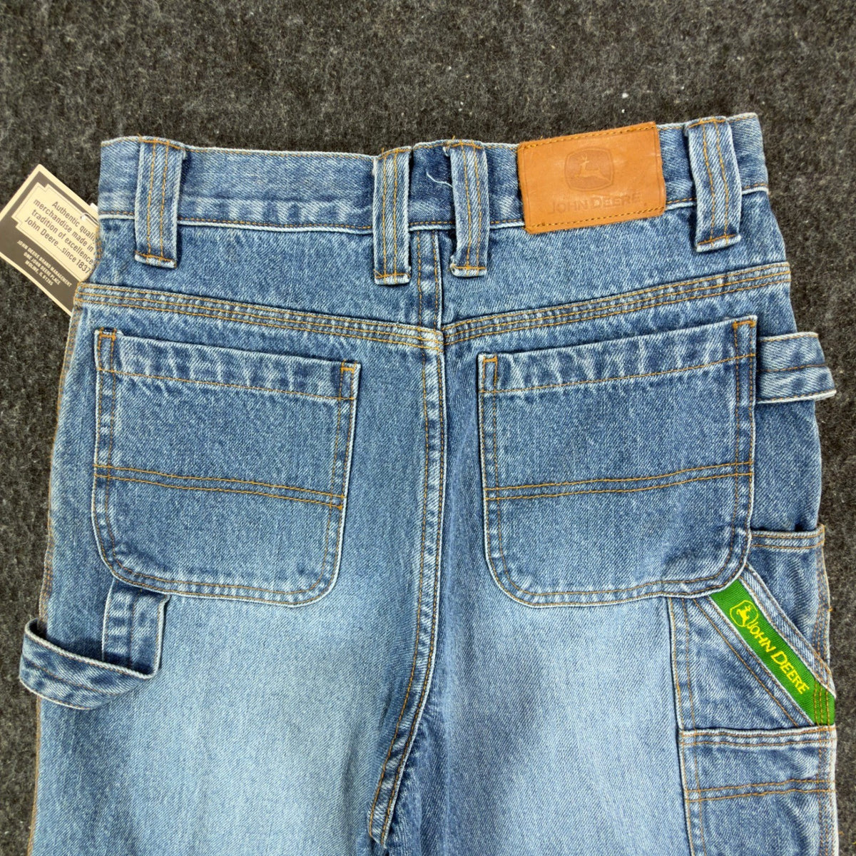 John Deere Y2K Carpenter Shorts Kids 12 Blue Denim NWT Stone Wash Workwear Denim - take2supply