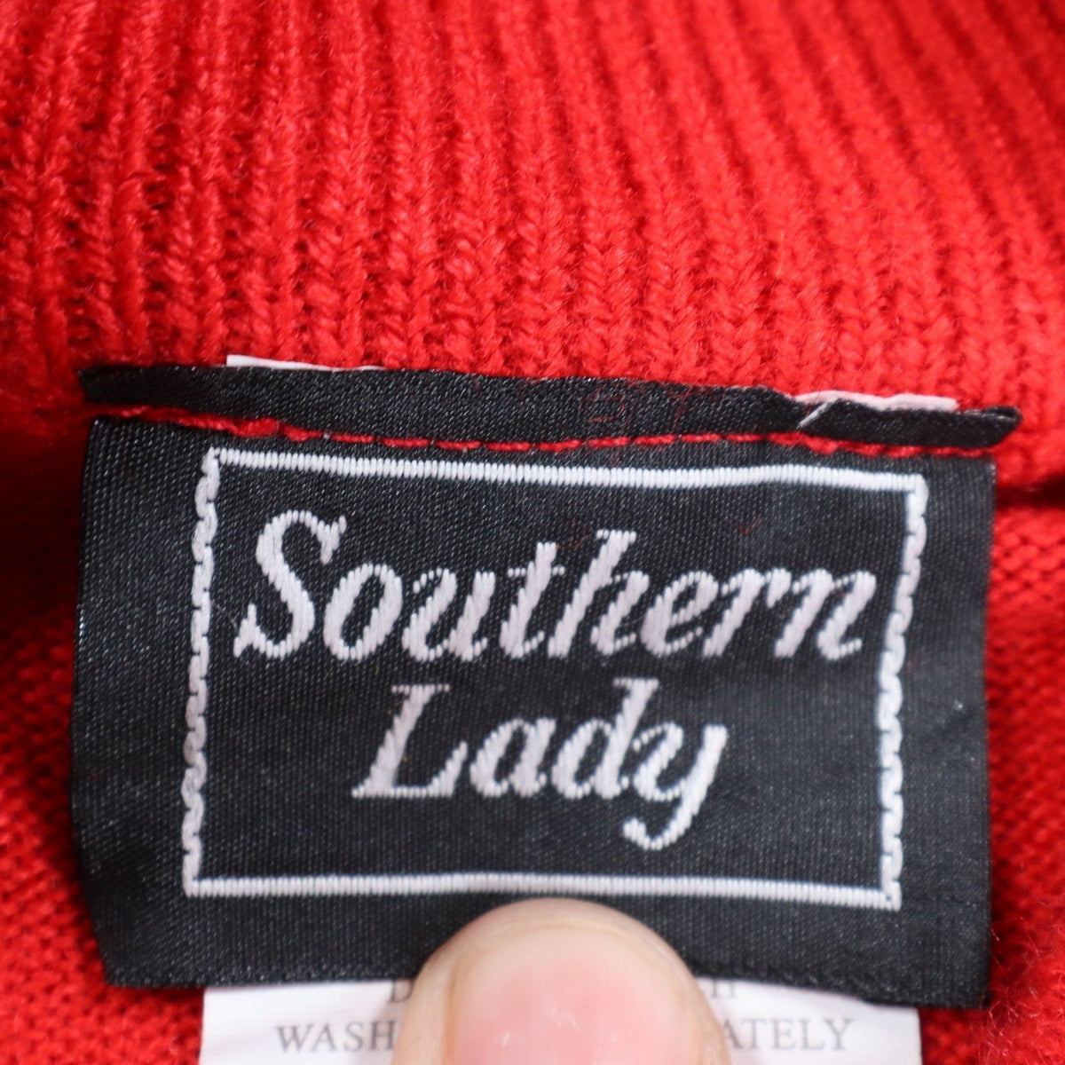 Southern Lady Mock Neck Sweater Womens Small Red Acrylic Knit Top NWT C1217 - take2supply